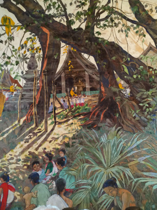 Wandmalerei von Alix Aymé im Nationalmuseum